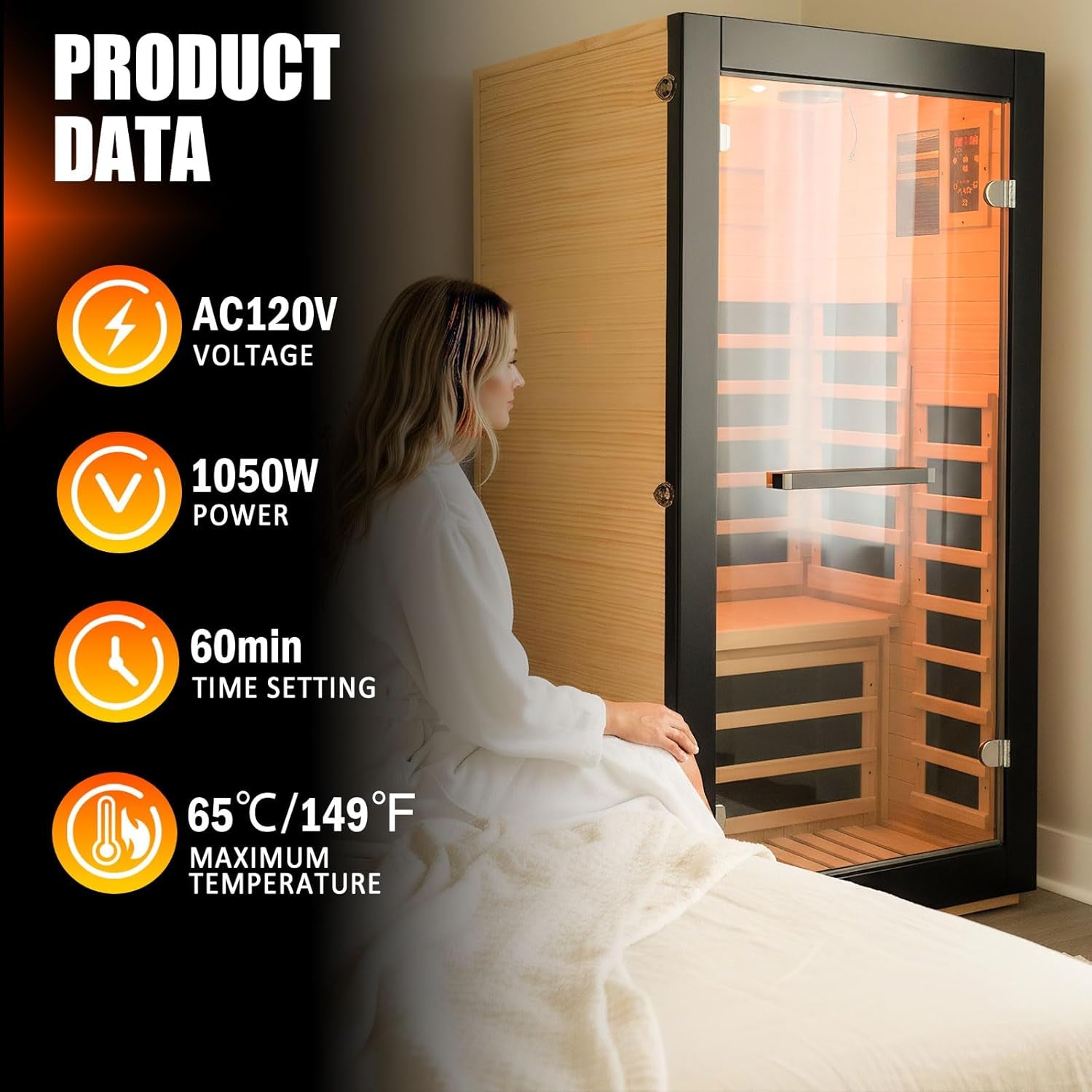 Infrared Sauna 1 Person Far Infrared Sauna Low EMF Indoor Sauna with Starry Light Ceiling Speakers Personal Dry Sauna for Home Gym Spa Fast Heating Easy Assembly 30.7X 30.7X62.2